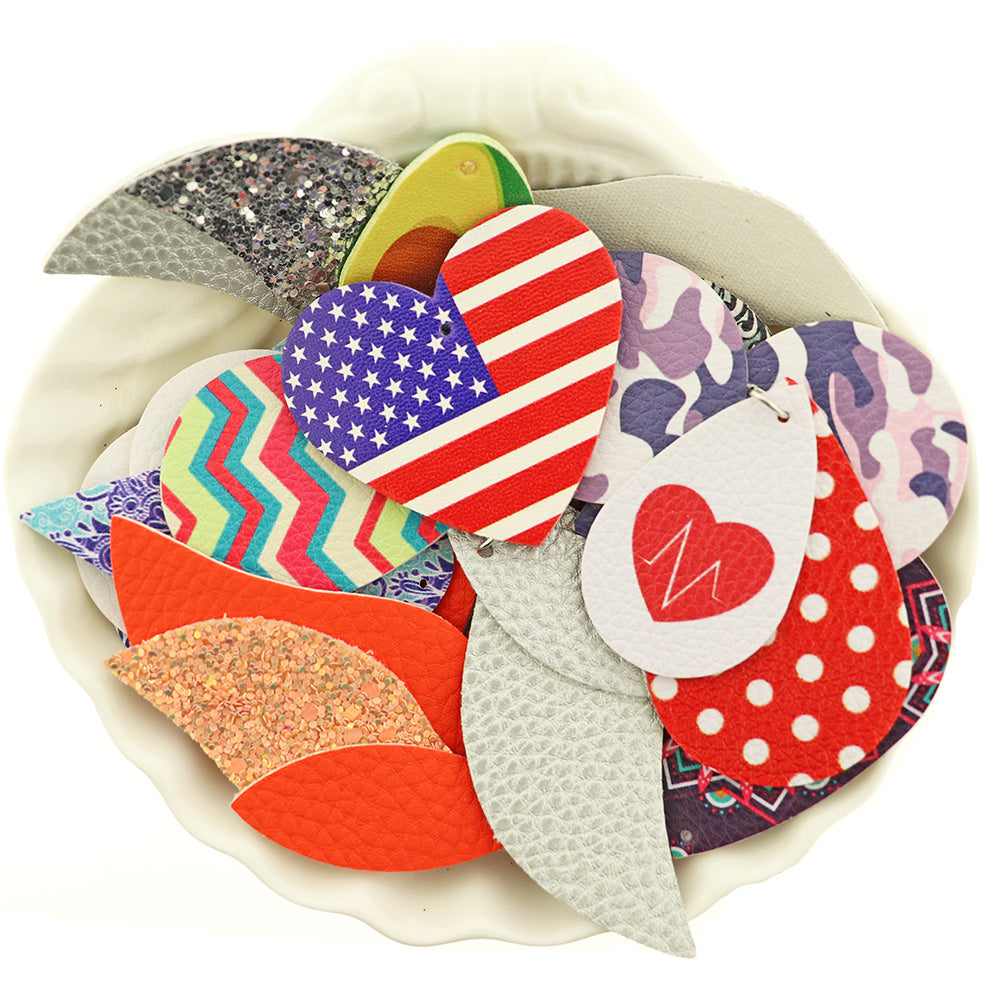 LIQUIDATION Leather Pendants Assorted Grab Bag - 5 or 20 Pairs - Less Than Wholesale Cost 90% Off - GRAB015