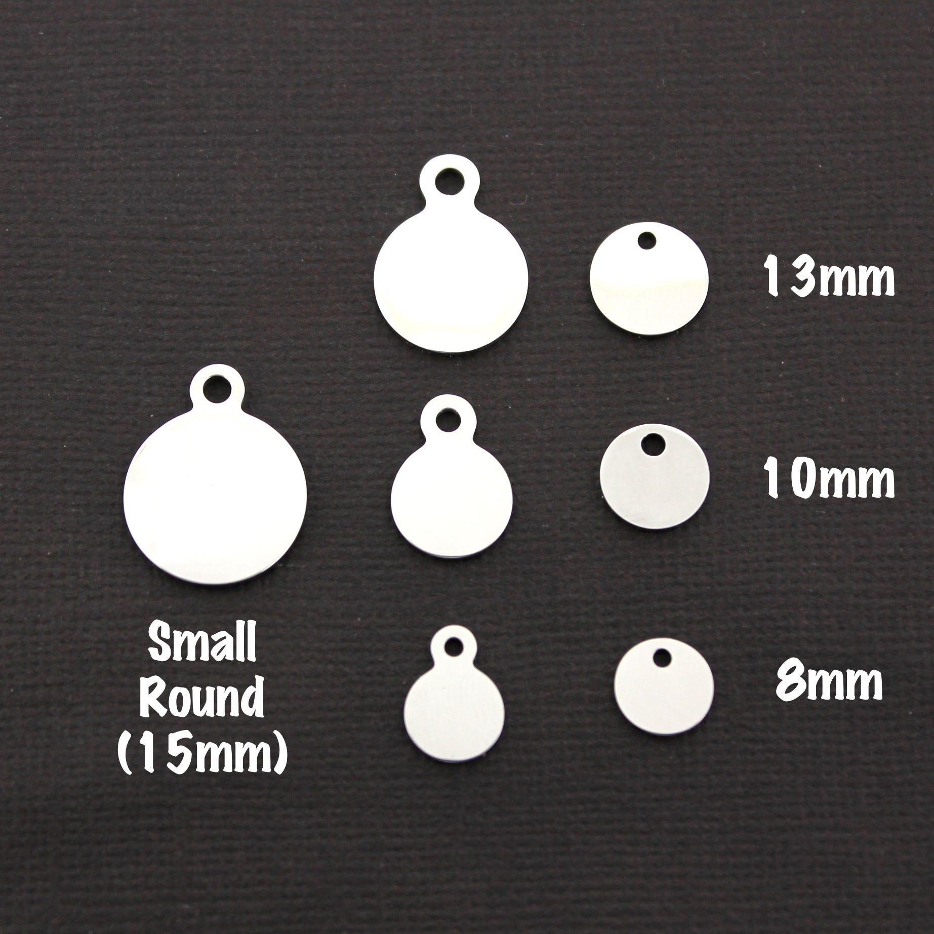 Letter Stainless Steel Engraved Charms - Choose Your Letter, Shape, Font & Quantity - AP001