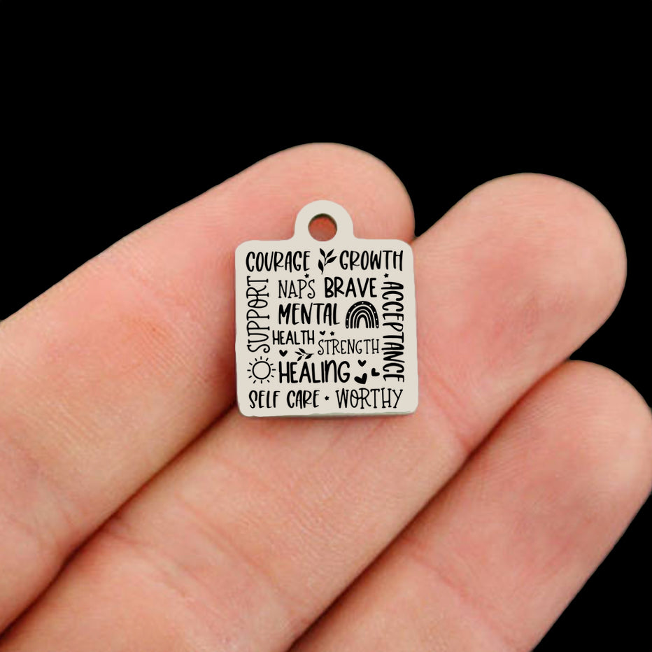 Mental Health Stainless Steel Charms - BFS001-8493