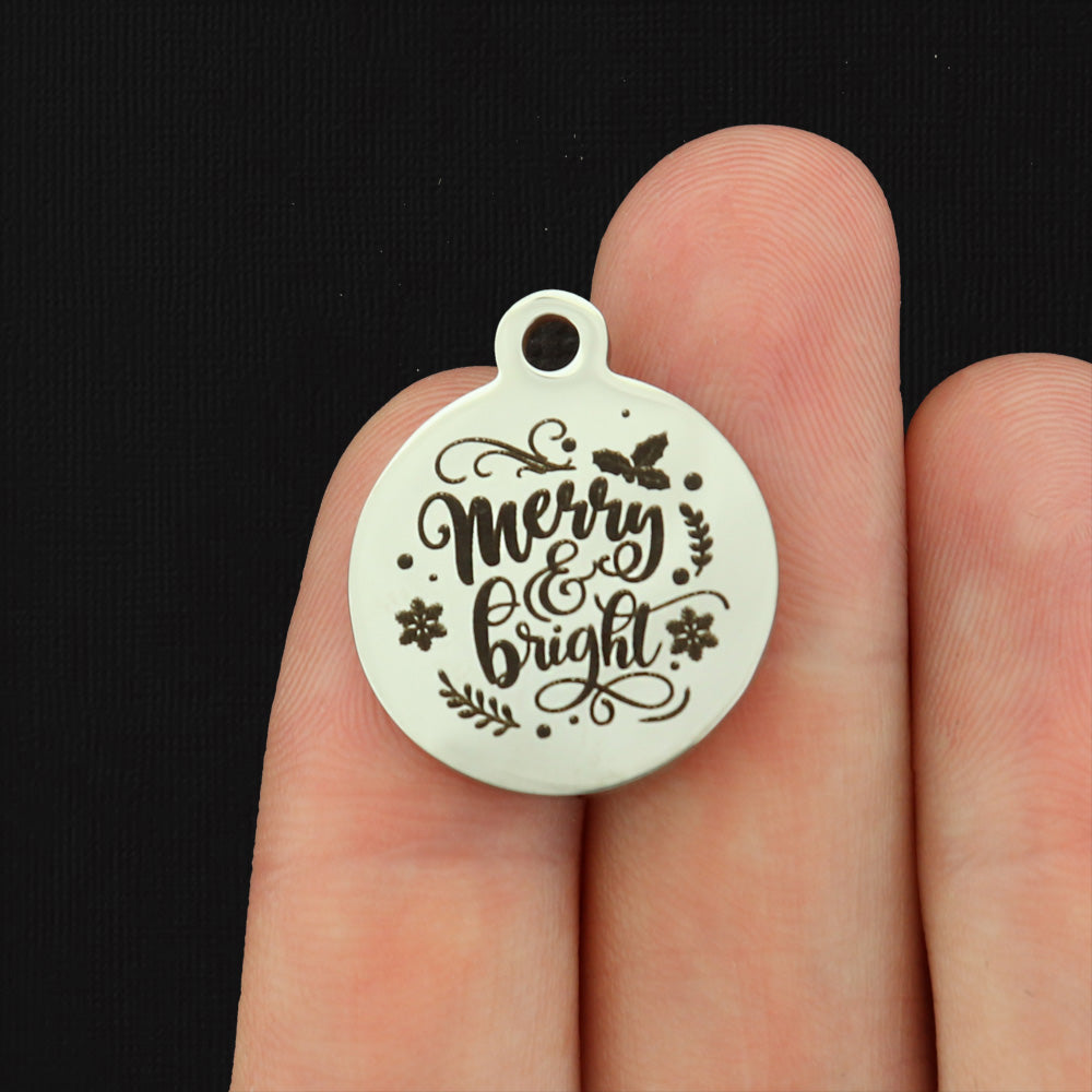 Merry & Bright Stainless Steel Charms - BFS001-8198