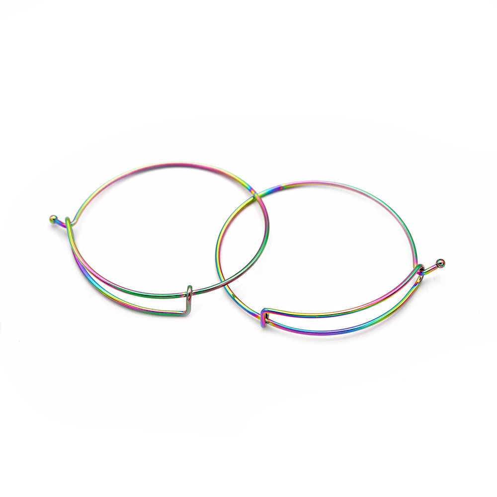 Metal Alloy Hook Bangles - 62mm - Choose Your Color & Quantity!