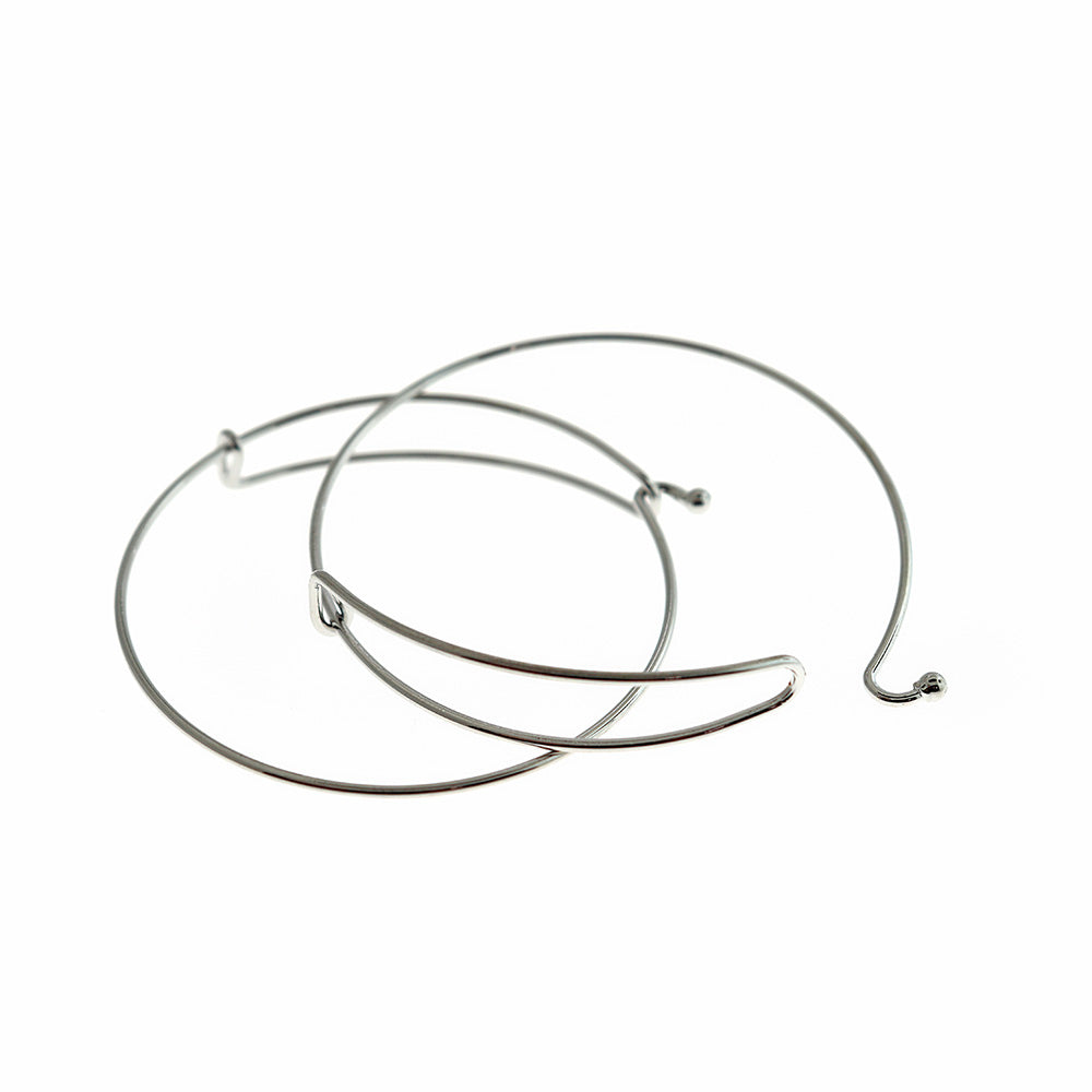 Metal Alloy Hook Bangles - 62mm - Choose Your Color & Quantity!