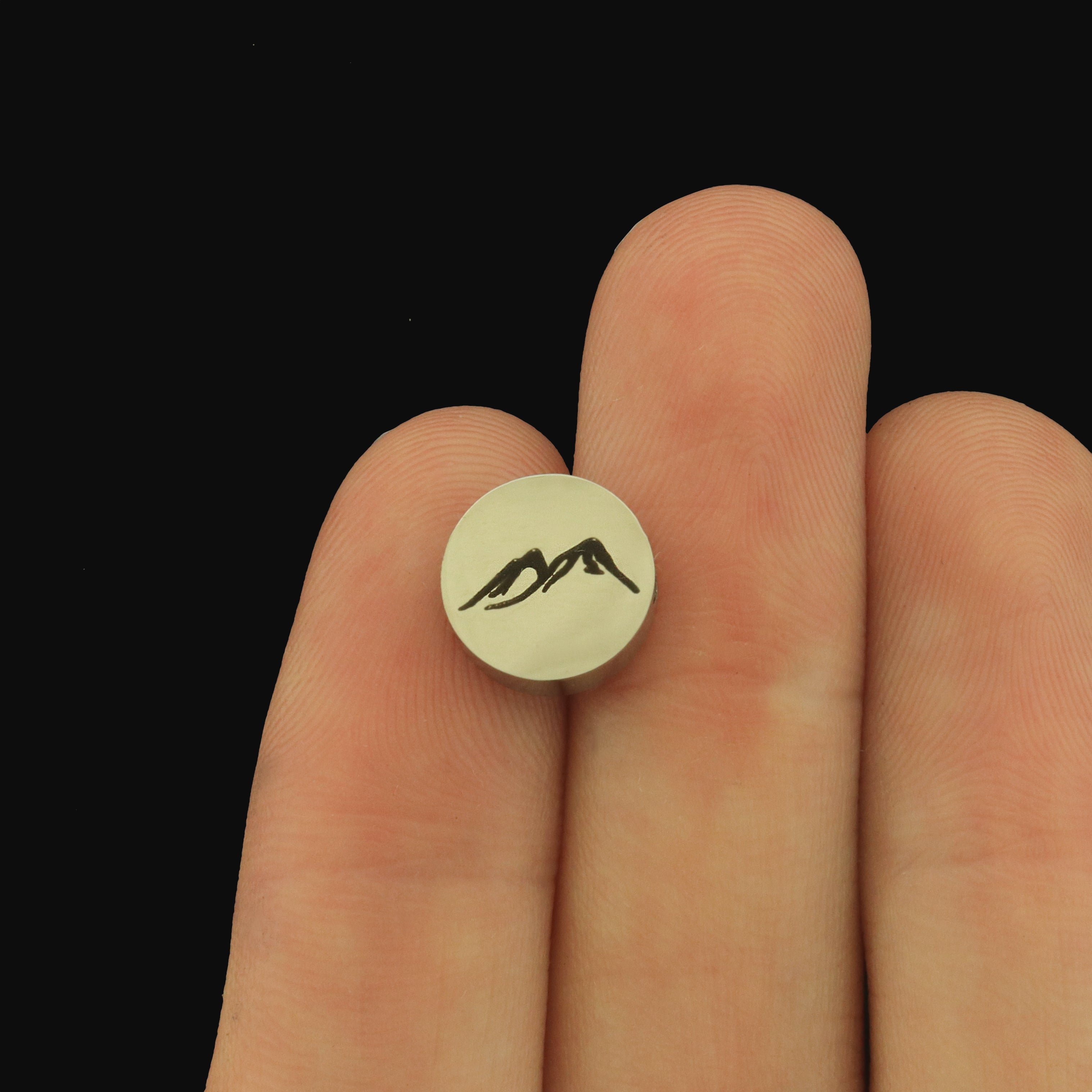 Mountain Stainless Steel Beads - Adventure Bead - Choose Your Size - BFS034S-8293