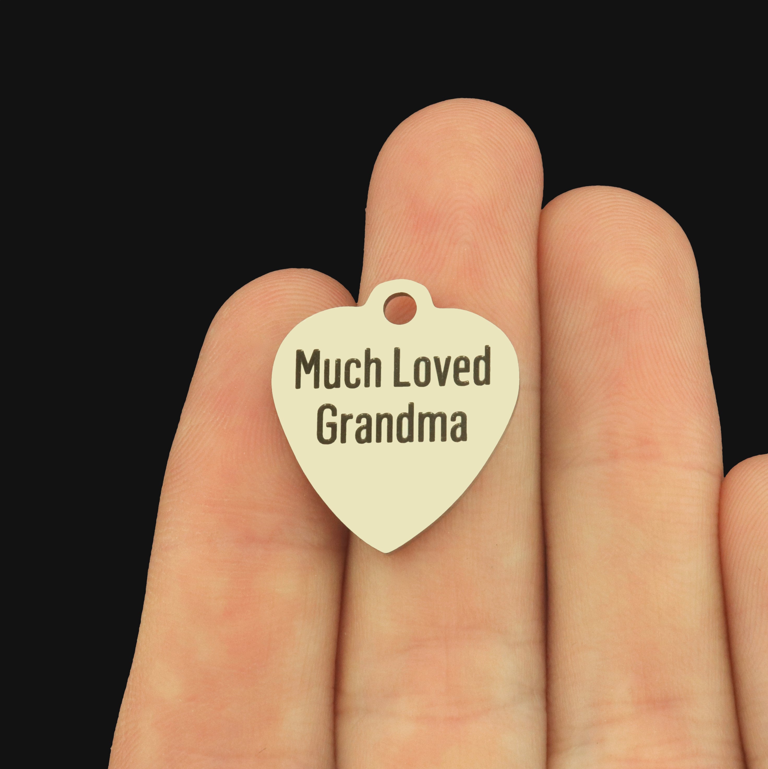 Much Loved Grandma Stainless Steel Charms - BFS011-300