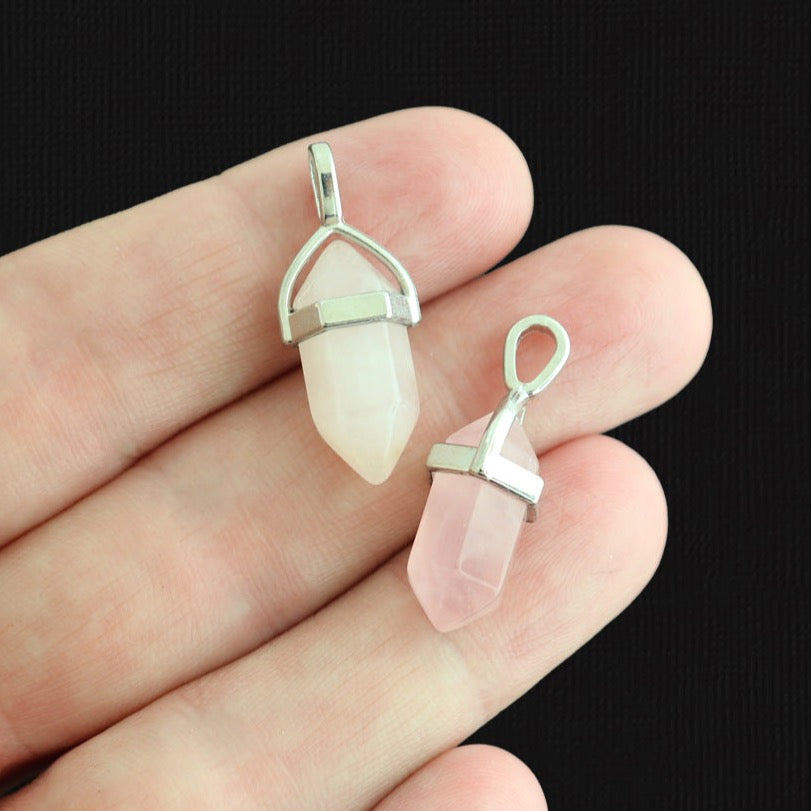 Natural Gemstone Crystal Point Pendant 3D - Choose Your Gemstone!