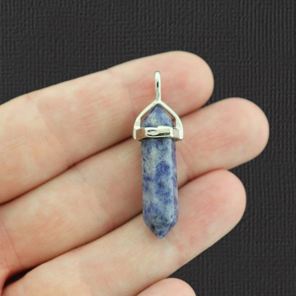Natural Gemstone Crystal Point Pendant 3D - Choose from 19 Gemstones!
