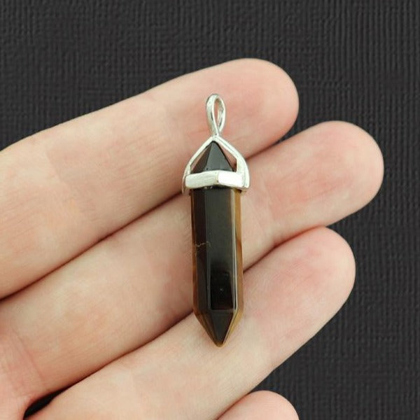 Natural Gemstone Crystal Point Pendant 3D - Choose from 19 Gemstones!