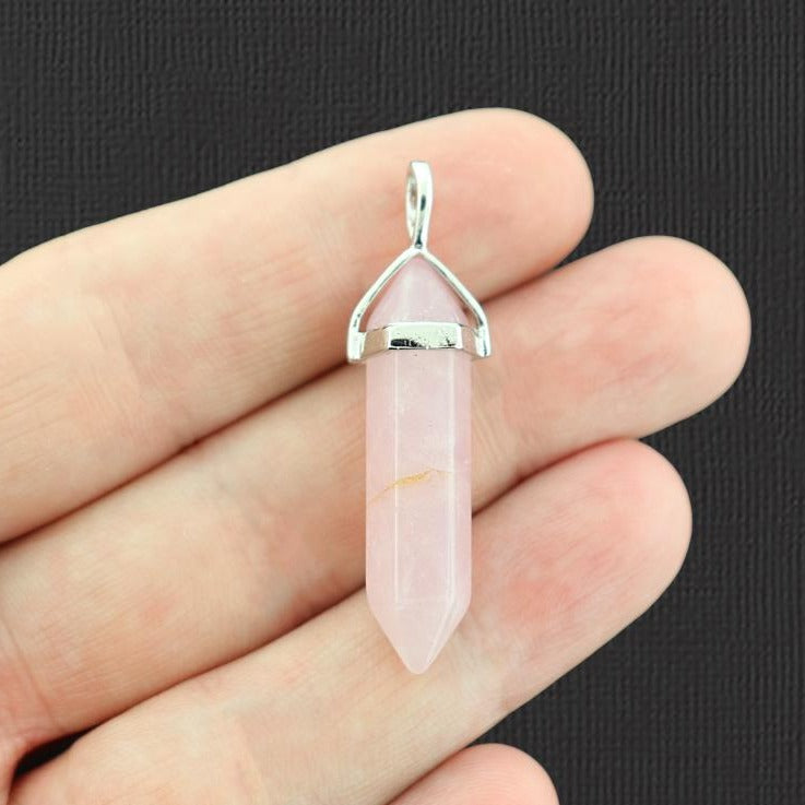 Natural Gemstone Crystal Point Pendant 3D - Choose from 19 Gemstones!