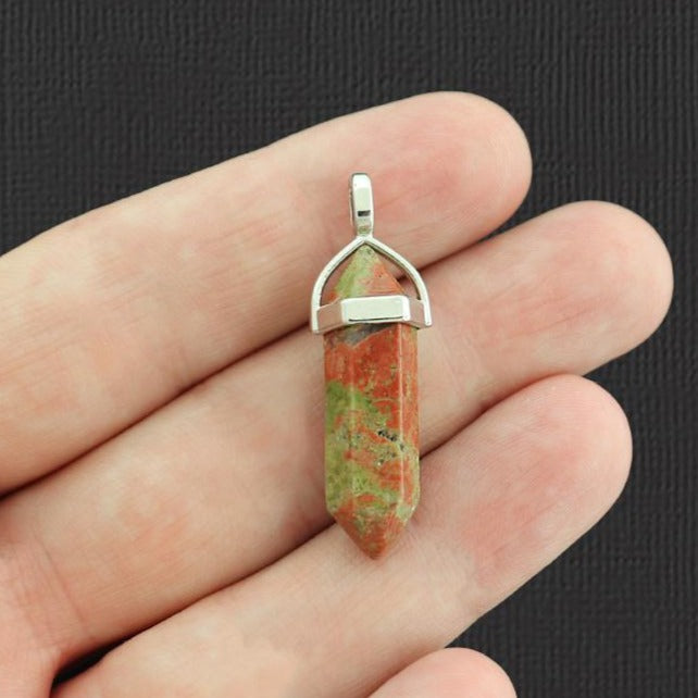 Natural Gemstone Crystal Point Pendant 3D - Choose from 19 Gemstones!