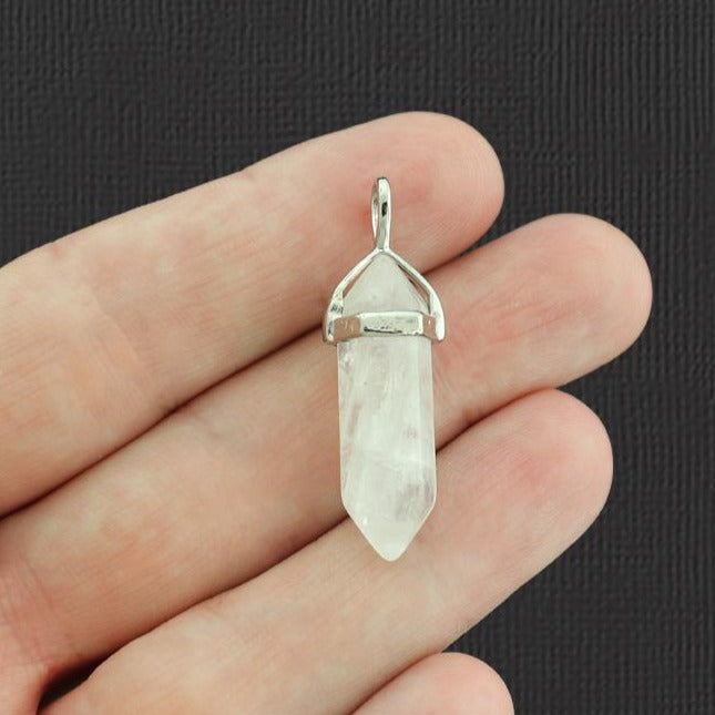 Natural Gemstone Crystal Point Pendant 3D - Choose from 19 Gemstones!