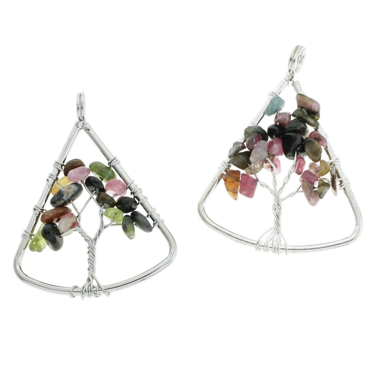 Pendentif arbre de vie en jaspe rouge naturel - GEM132