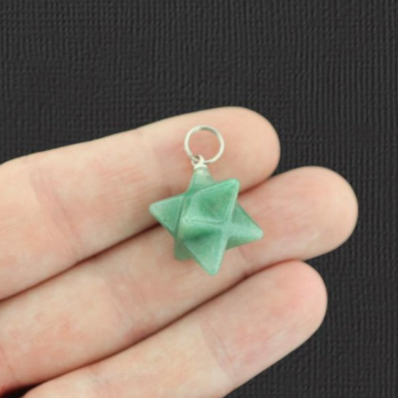 Pendentif Etoile Merkaba en Opalite Naturelle 3D - GEM034