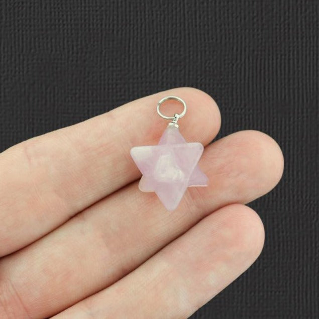 Pendentif Etoile Merkaba en Opalite Naturelle 3D - GEM034