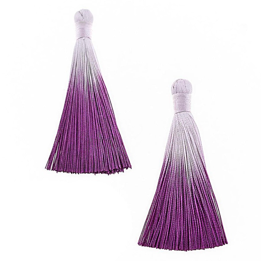Ombre Polyester Tassel - 80mm - 1 Pair - Choose Your Color!