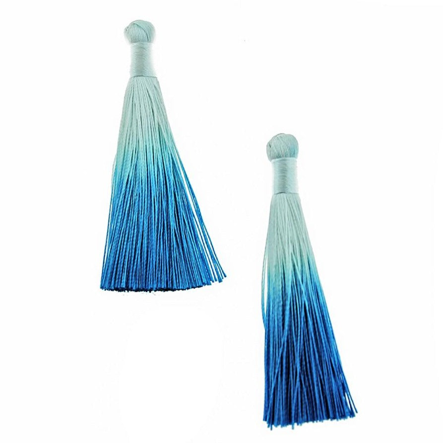 Ombre Polyester Tassel - 80mm - 1 Pair - Choose Your Color!