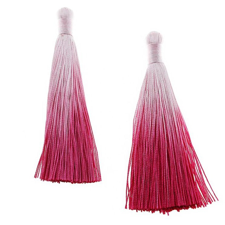 Ombre Polyester Tassel - 80mm - 1 Pair - Choose Your Color!