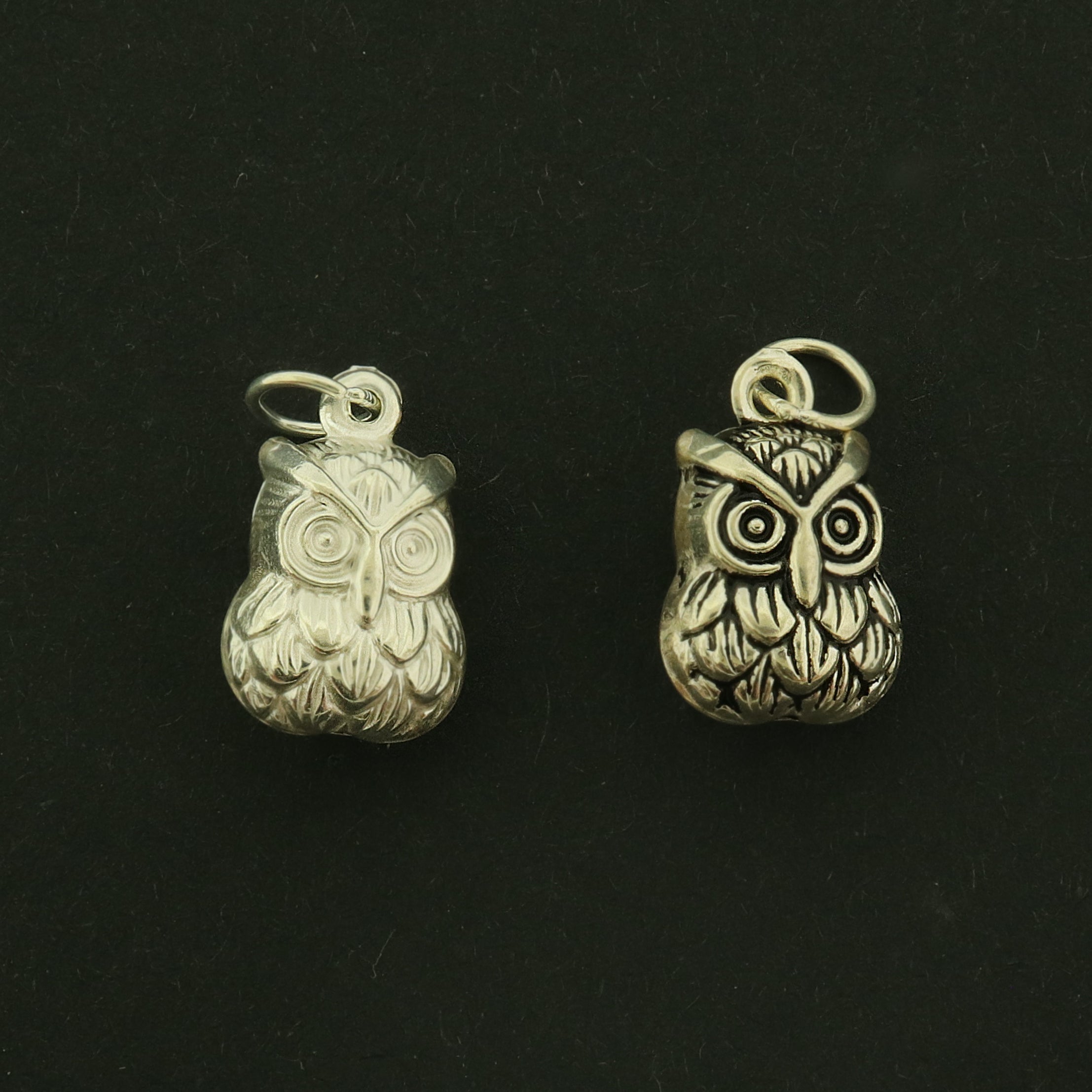 Owl Sterling Silver Charm - Bird Pendant - Choose Your Tone