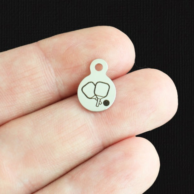 Pickleball Stainless Steel 10mm Loop Charms - BFS006-8030