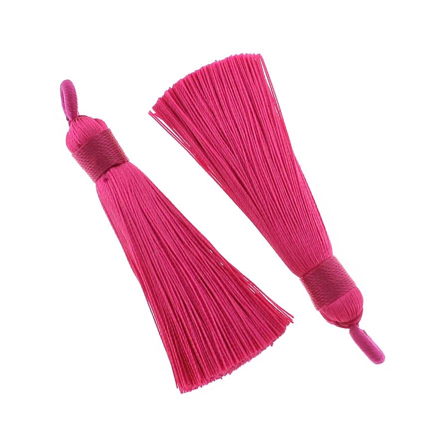 Polyester Tassels with Attached Loop - 1 Pair - Choose Your Color!