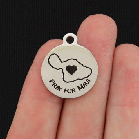 Pray for Maui Stainless Steel Charms - BFS001-8170
