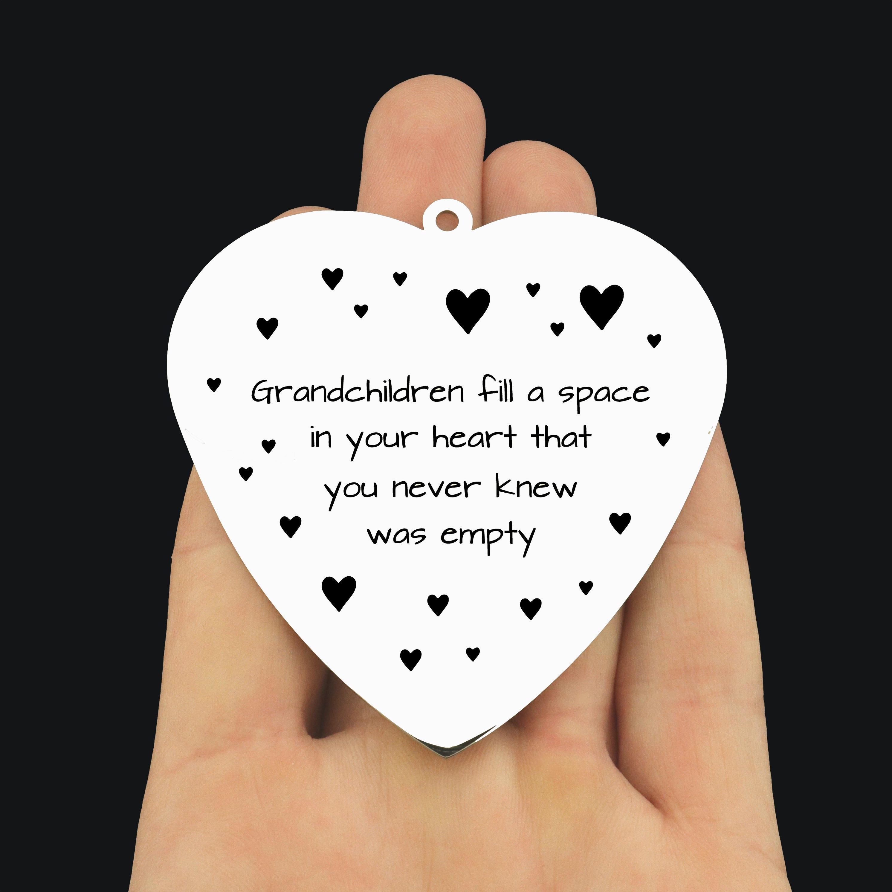 Grand Children Stainless Steel Ornaments - Fill a Space in Your Heart