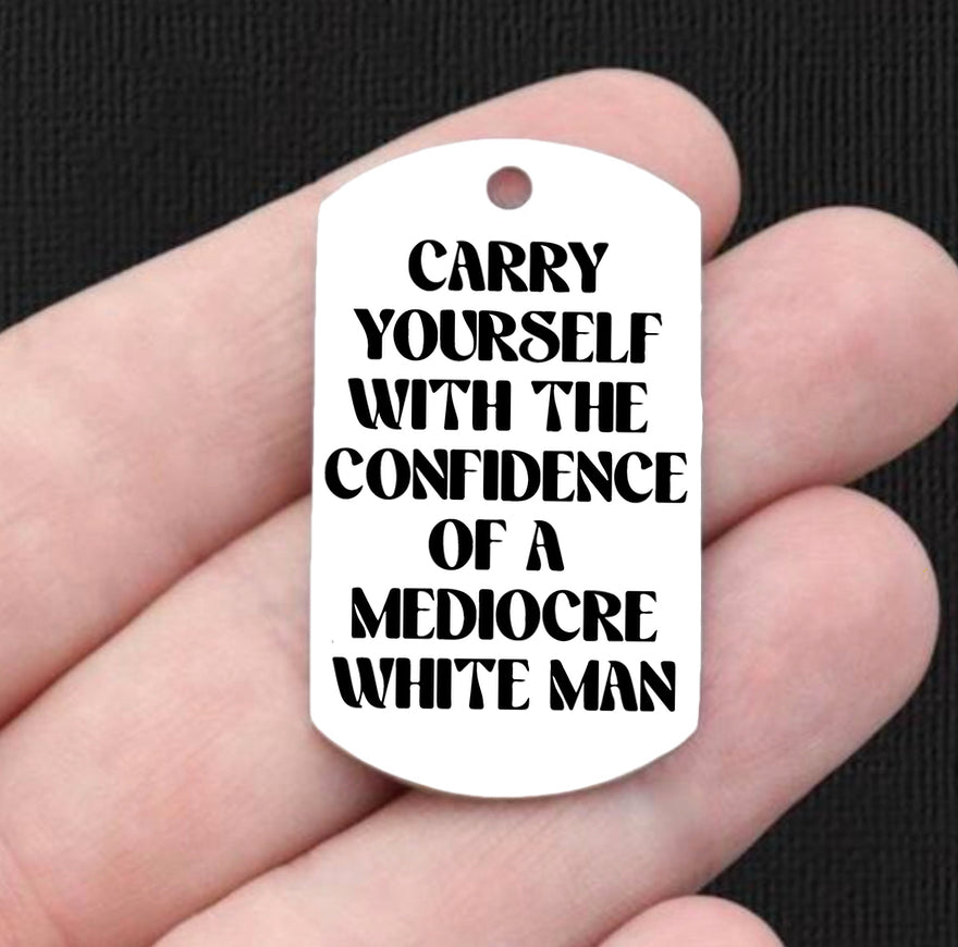 Breloques Dad Dog Tag en acier inoxydable - L'homme, le mythe, la légende - BFS024-7888