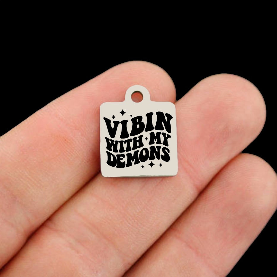 Halloween Stainless Steel Charms - Vibing With My Demons