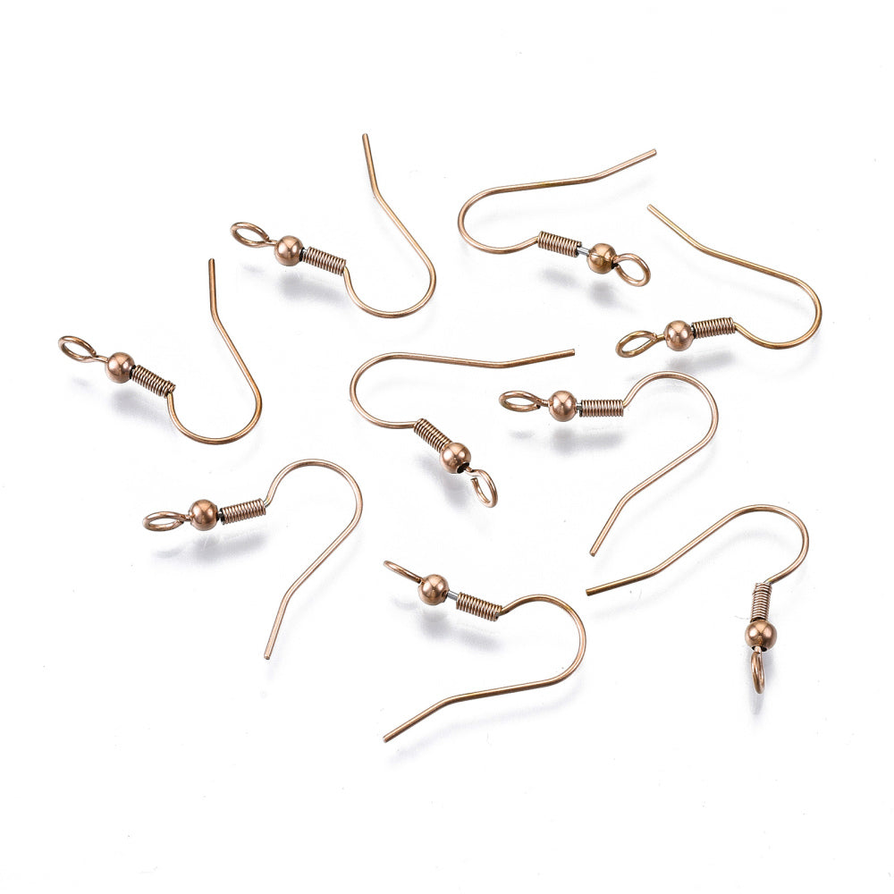 20 Stainless Steel French Earring Hooks - Front Loop - Choose Your Tone!