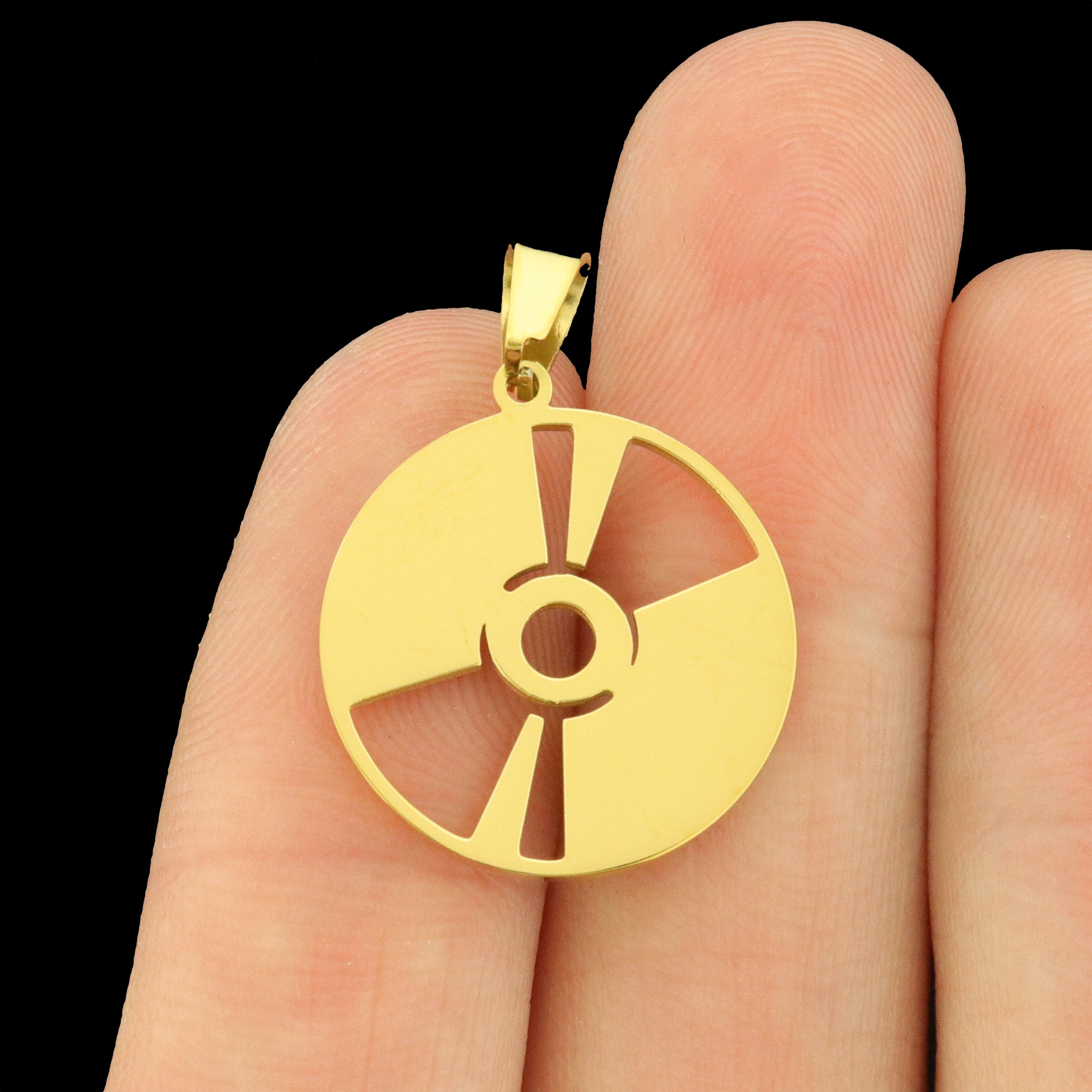 Record Stainless Steel Charms 2 Sided - Choose Your Tone!