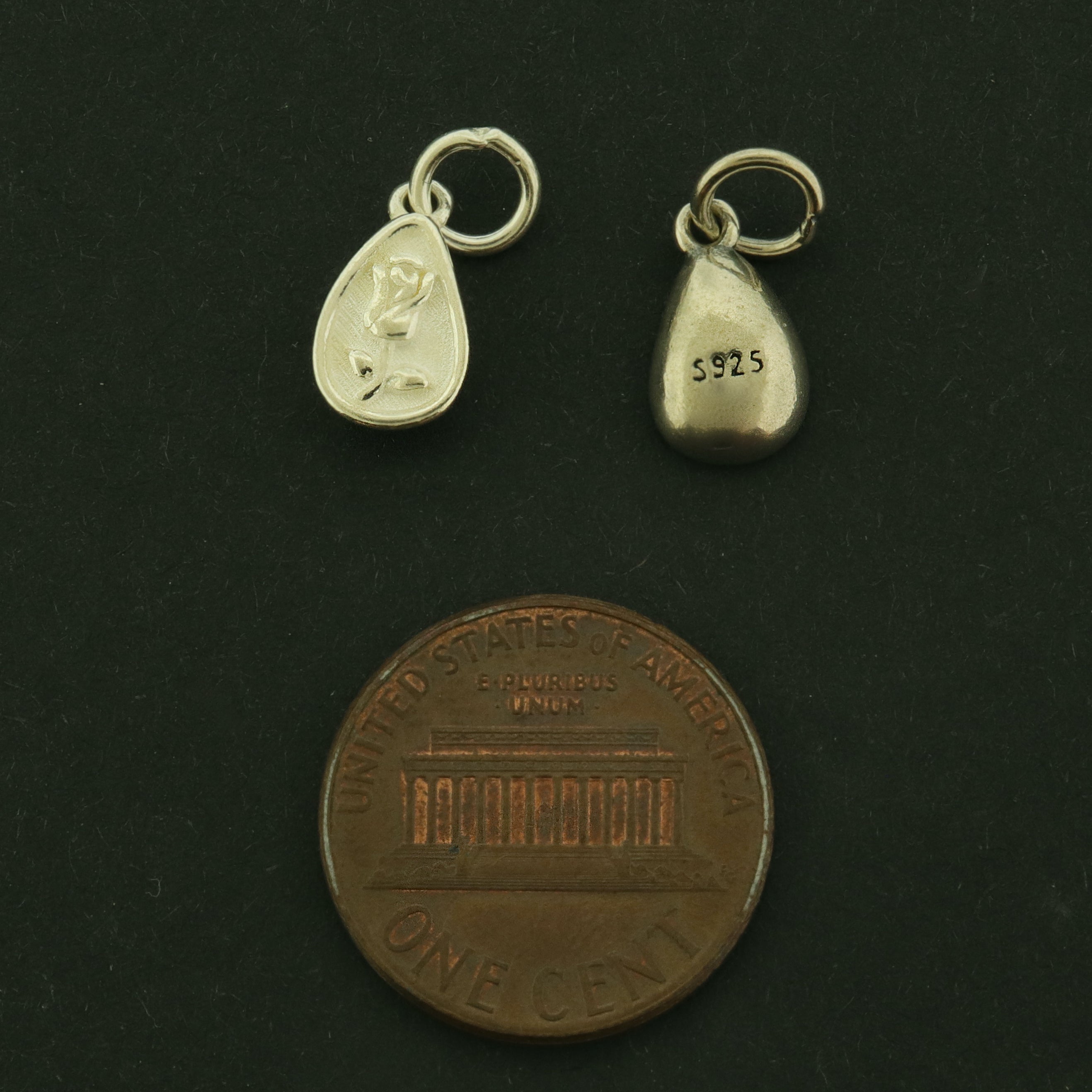 Rose Sterling Silver Charm - Flower Pendant - Choose Your Tone!