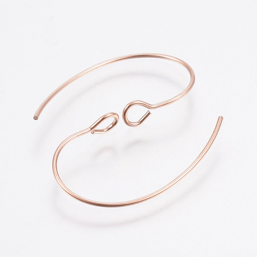 4 Stainless Steel Round Marquise Earring Hooks - Choose Your Tone!