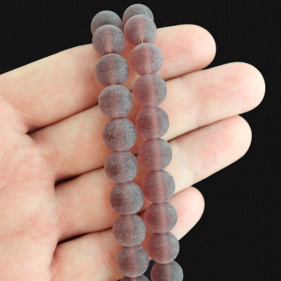 Round Cultured Sea Glass Beads - 10mm - 1 Strand 19 Beads - Choose Your Color!