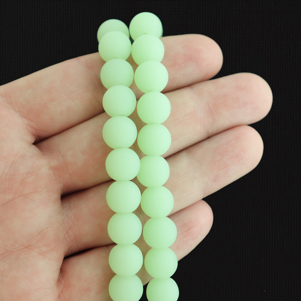 Round Cultured Sea Glass Beads - 10mm - 1 Strand 19 Beads - Choose Your Color!