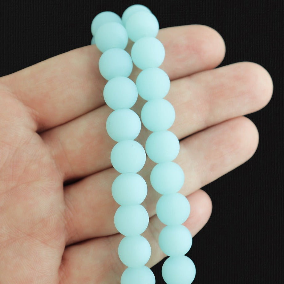 Round Cultured Sea Glass Beads - 10mm - 1 Strand 19 Beads - Choose Your Color!