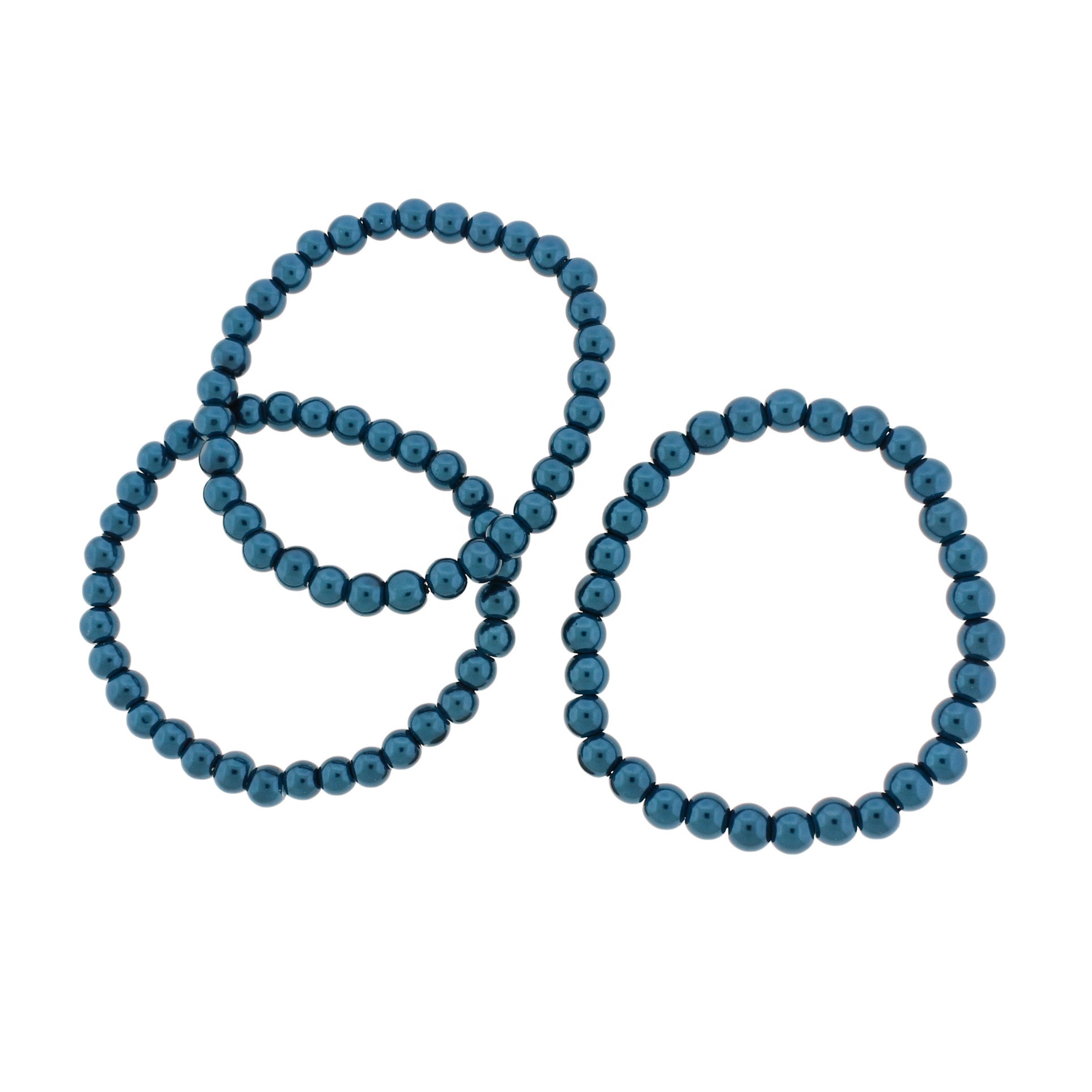 Round Glass Bead Bracelet - 6mm/55mm - Choose Your Color!