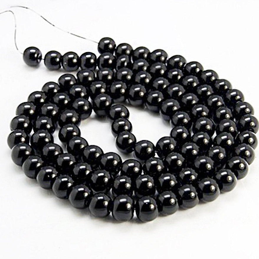 Round Glass Beads - 6mm - Pearly Finish - 1 Strand 140 Beads - Choose Your Color!