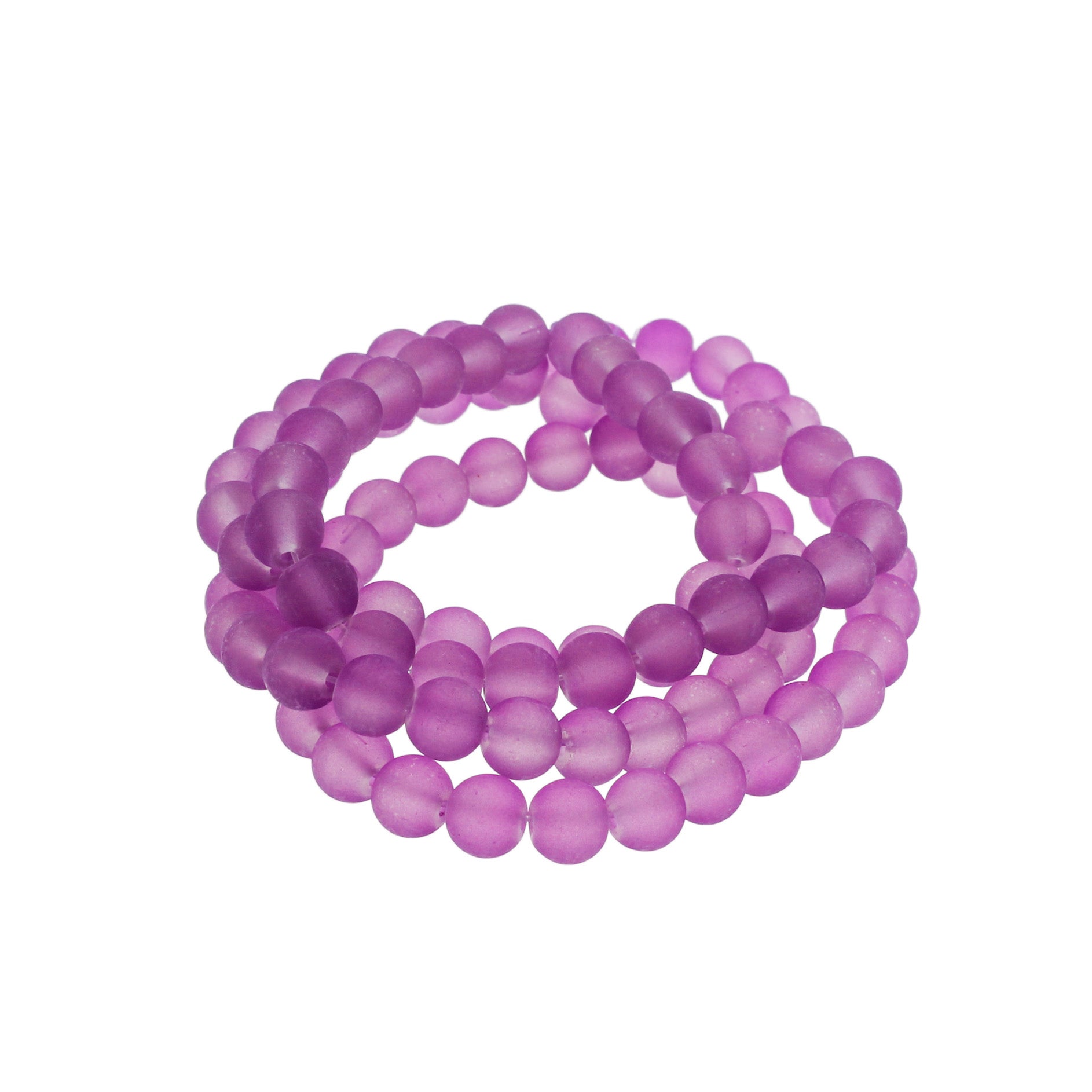 Round Glass Beads 8mm - Frosted - 1 Strand 100 Beads - Choose Your Color!