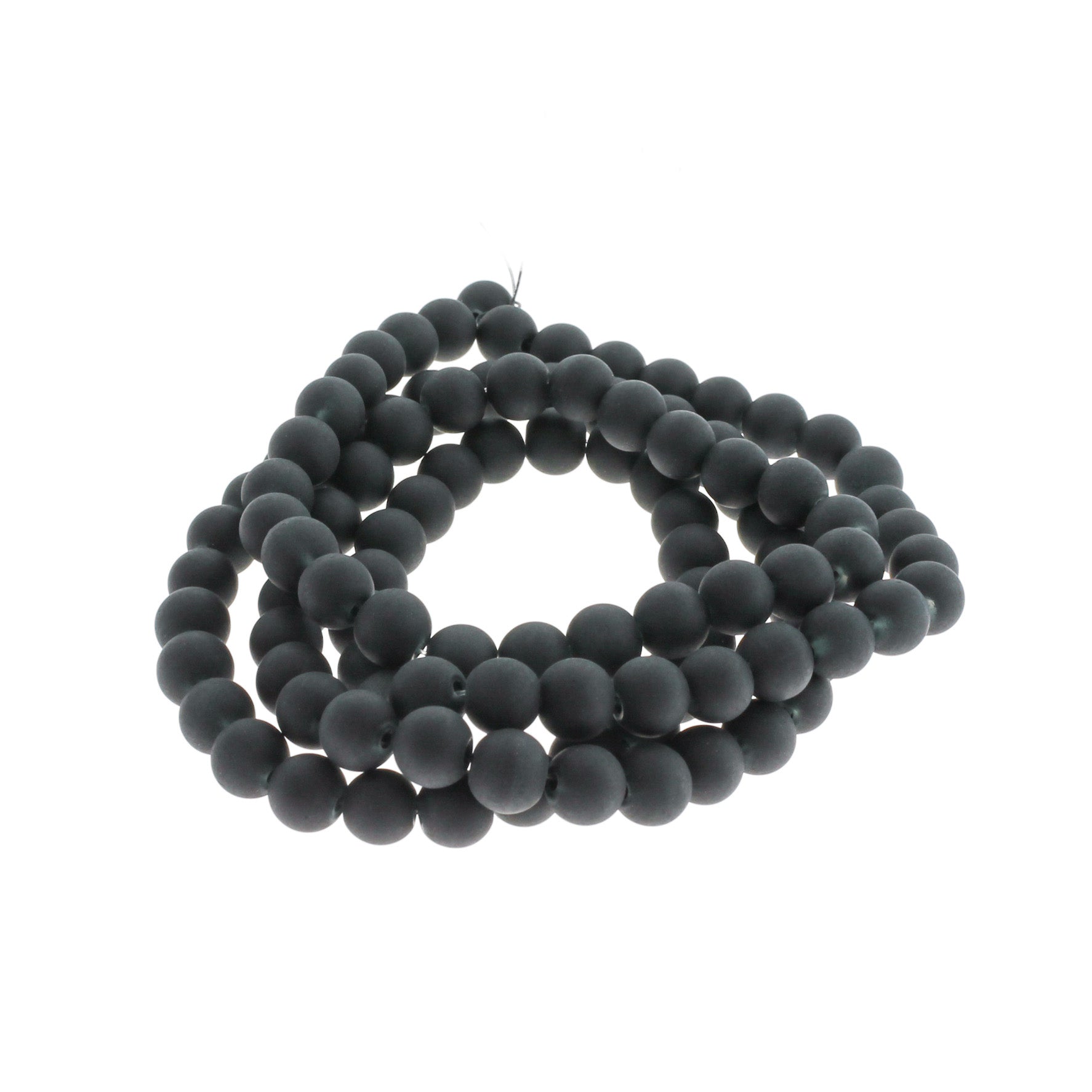 Round Glass Beads 8mm - Frosted - 1 Strand 100 Beads - Choose Your Color!