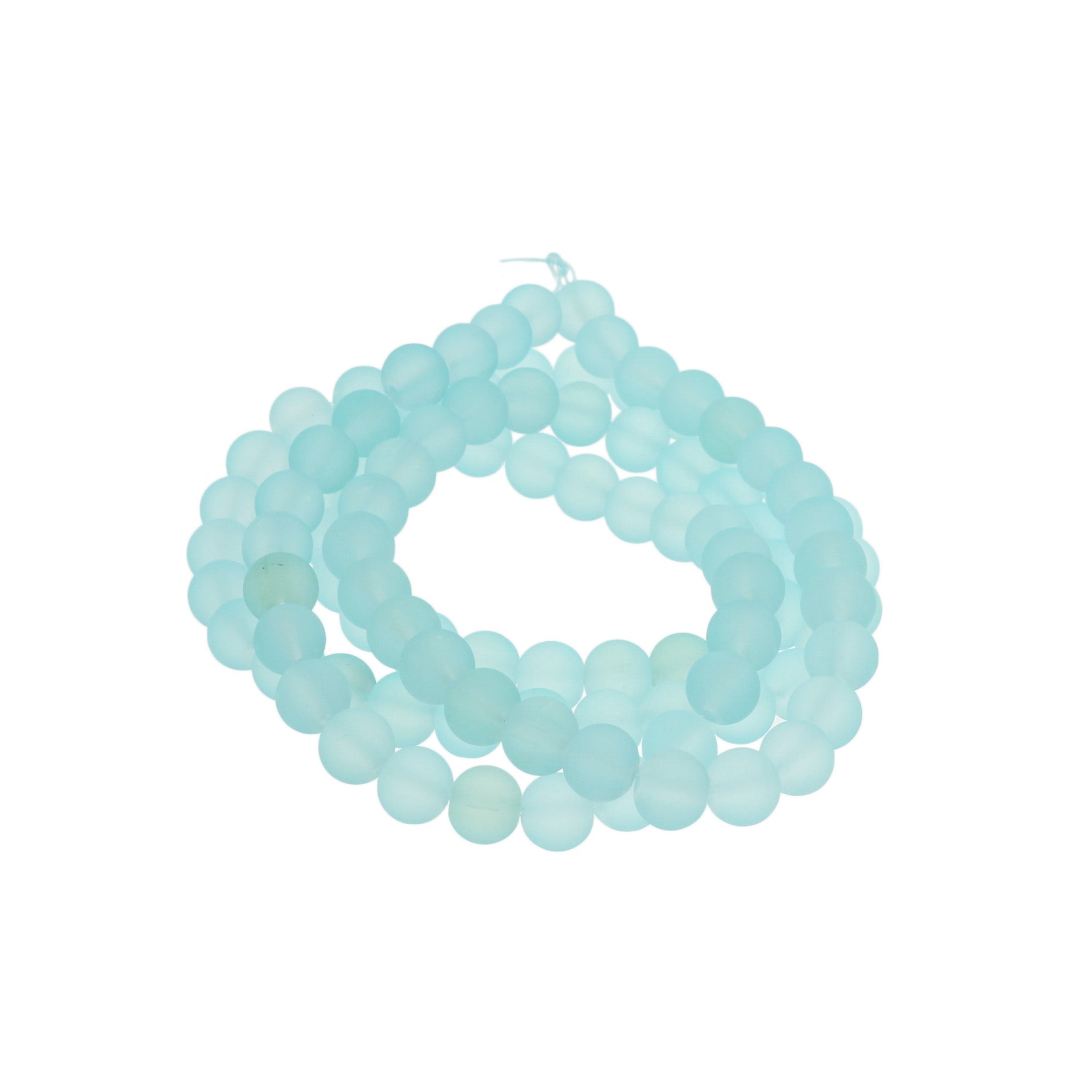 Round Glass Beads 8mm - Frosted - 1 Strand 100 Beads - Choose Your Color!