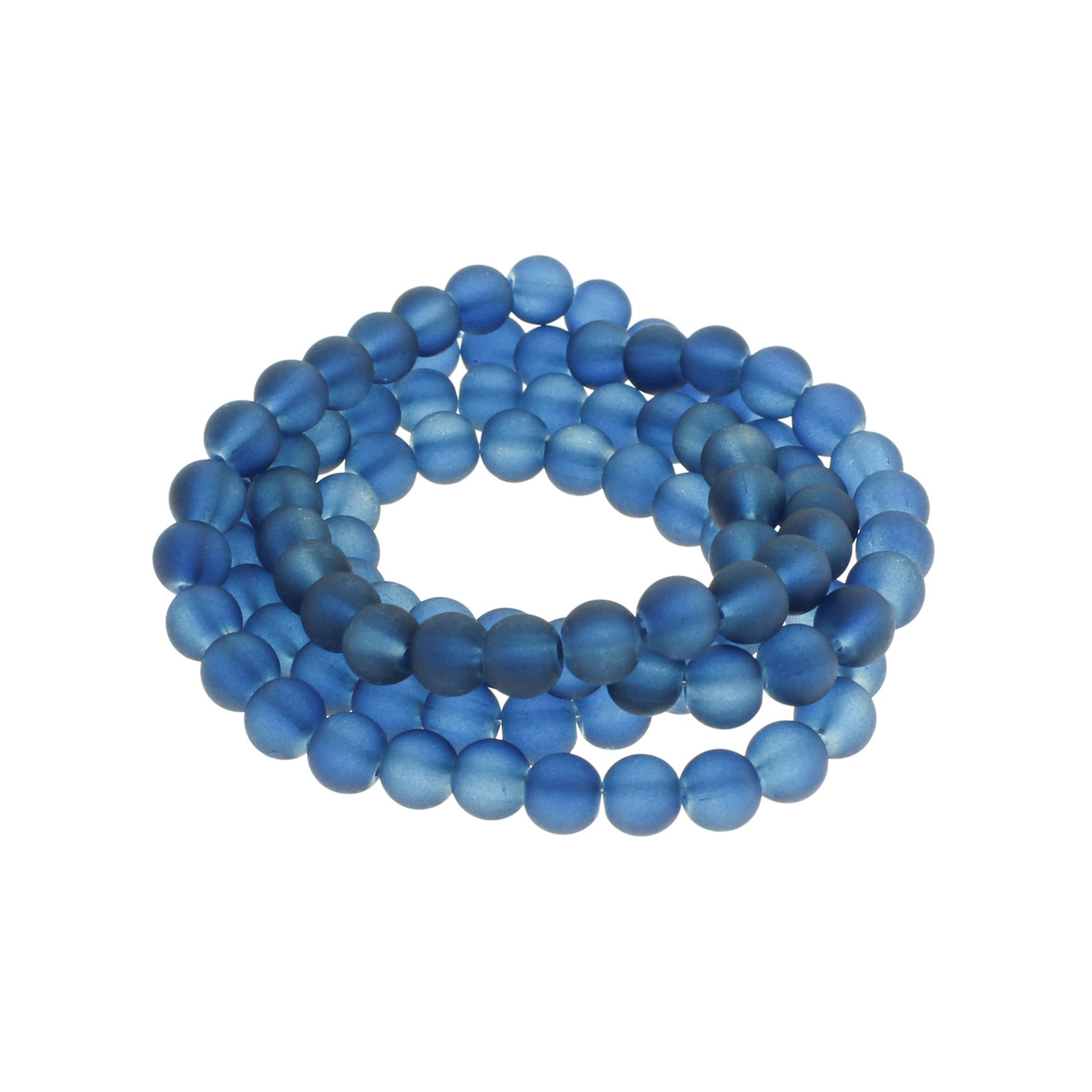 Round Glass Beads 8mm - Frosted - 1 Strand 100 Beads - Choose Your Color!