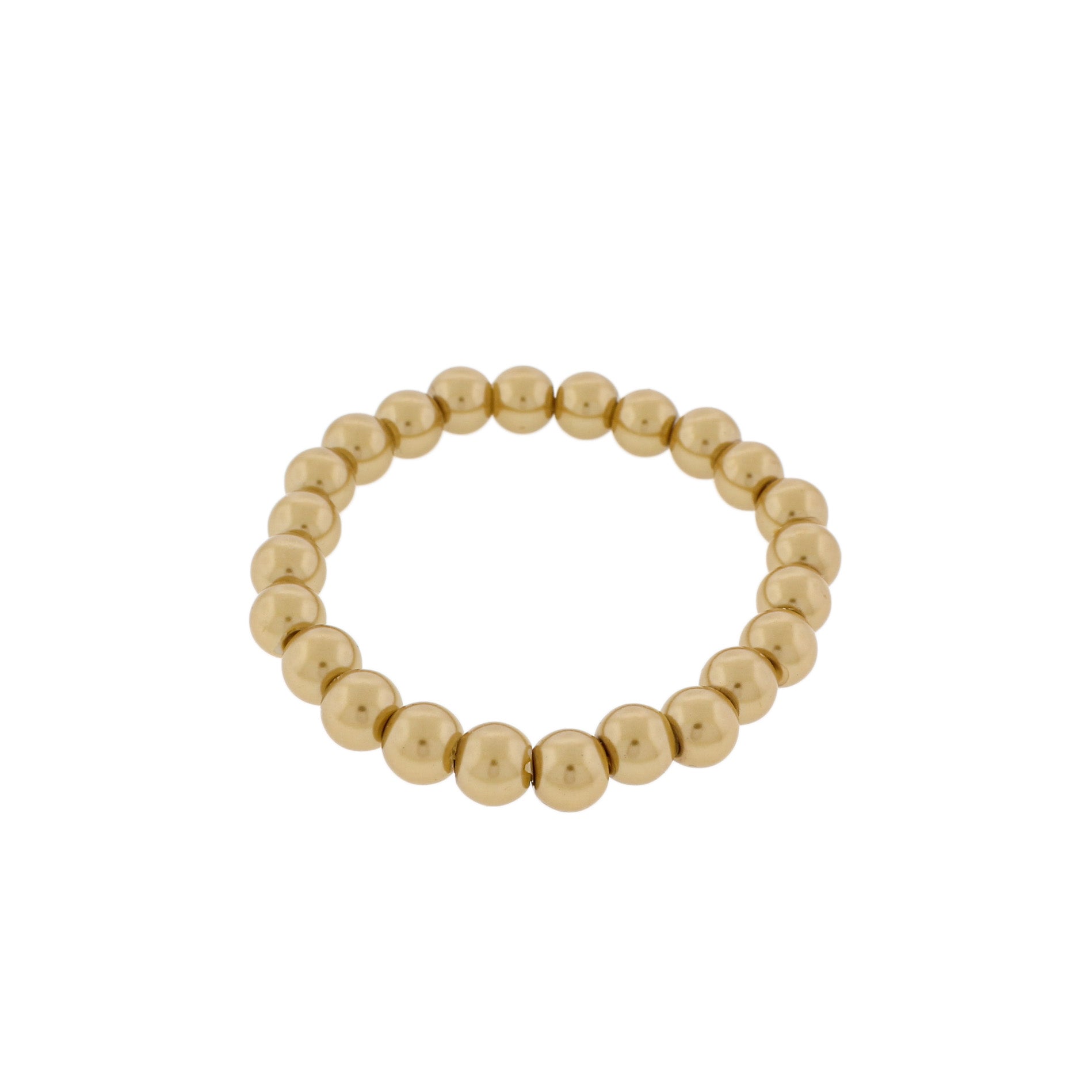 Round Glass Pearl Bead Bracelet 8mm / 55mm - Choose Your Color - 1 Bracelet