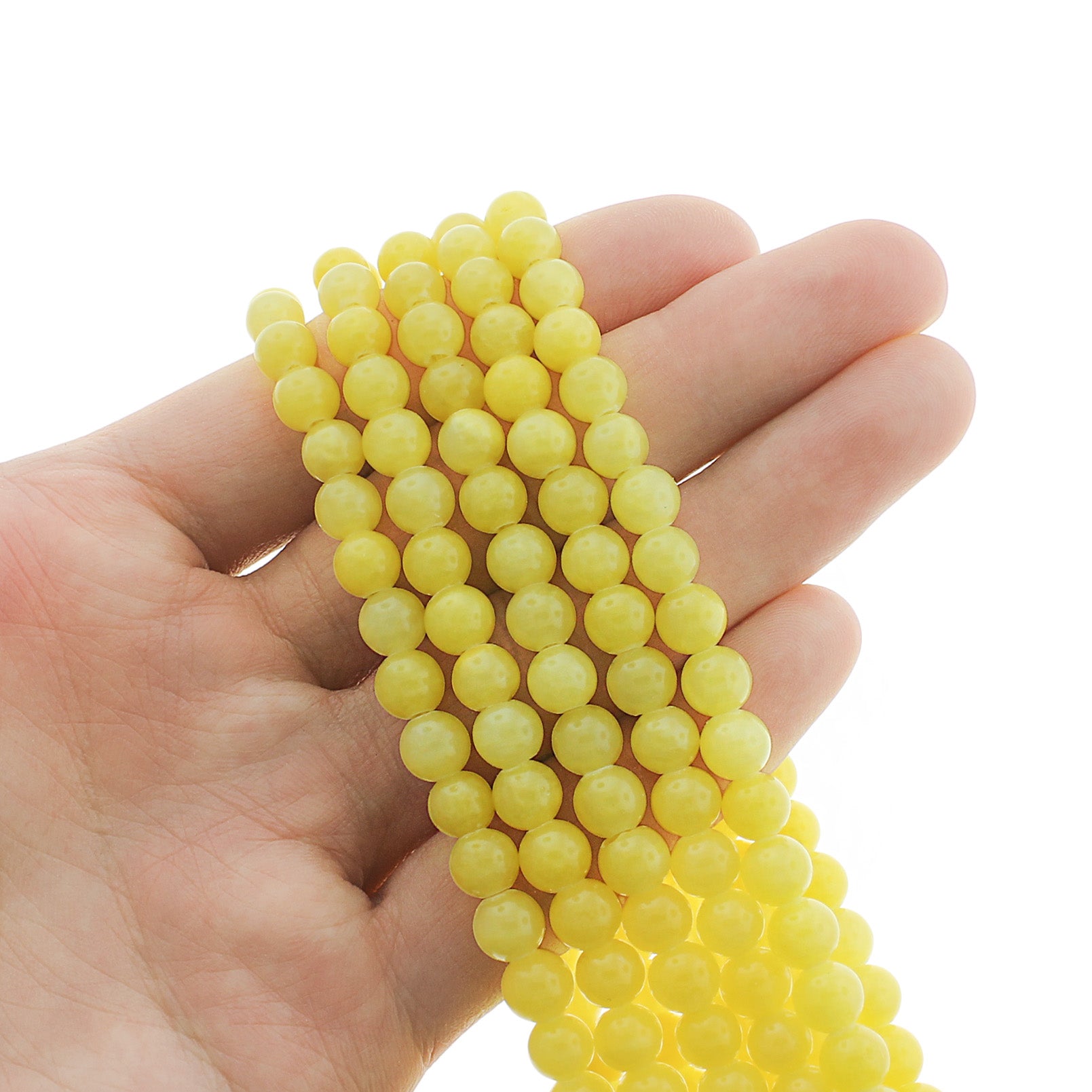 Round Imitation Jade Beads - 6mm - 1 Strand 67 Beads - Choose Your Color!