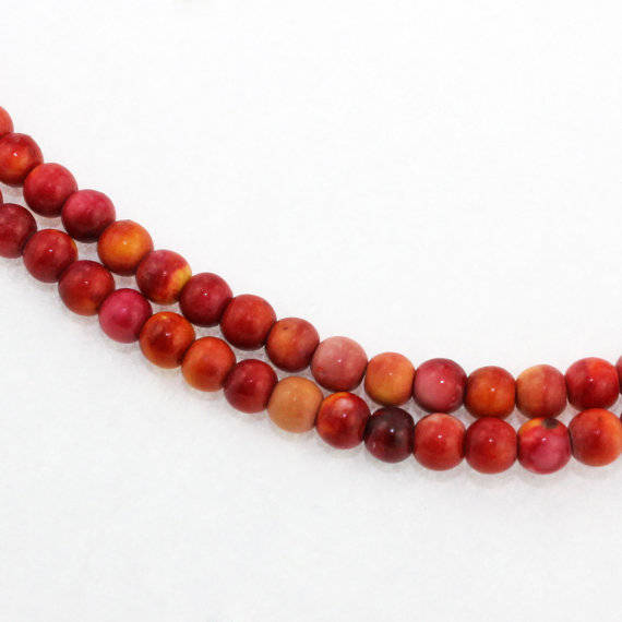 Perles de Jade Synthétique Rondes 4mm - Bleus - 1 Rang 96 Perles - BD944