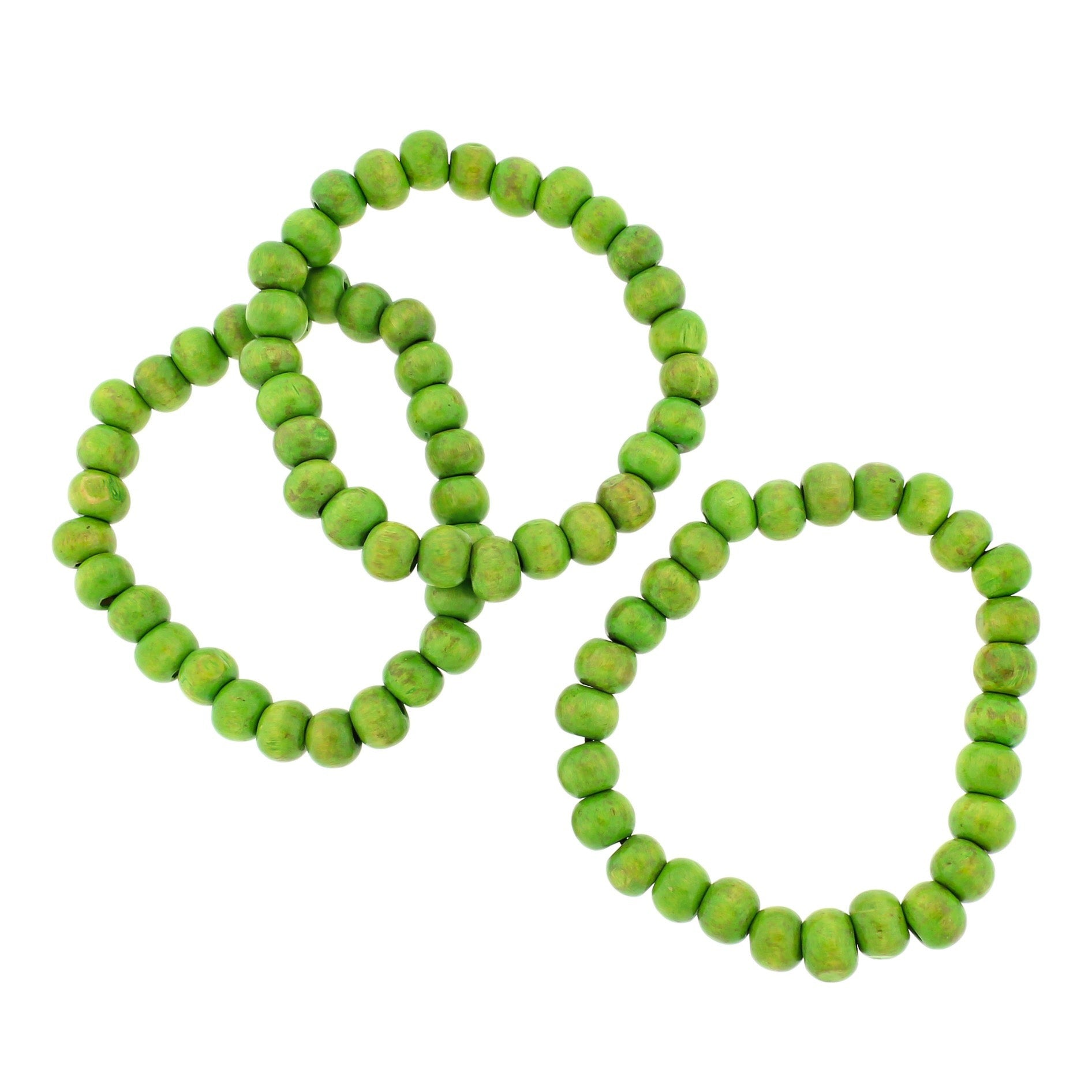 Round Wood Bead Bracelet - 8mm / 56mm - Choose from 8 Colors!