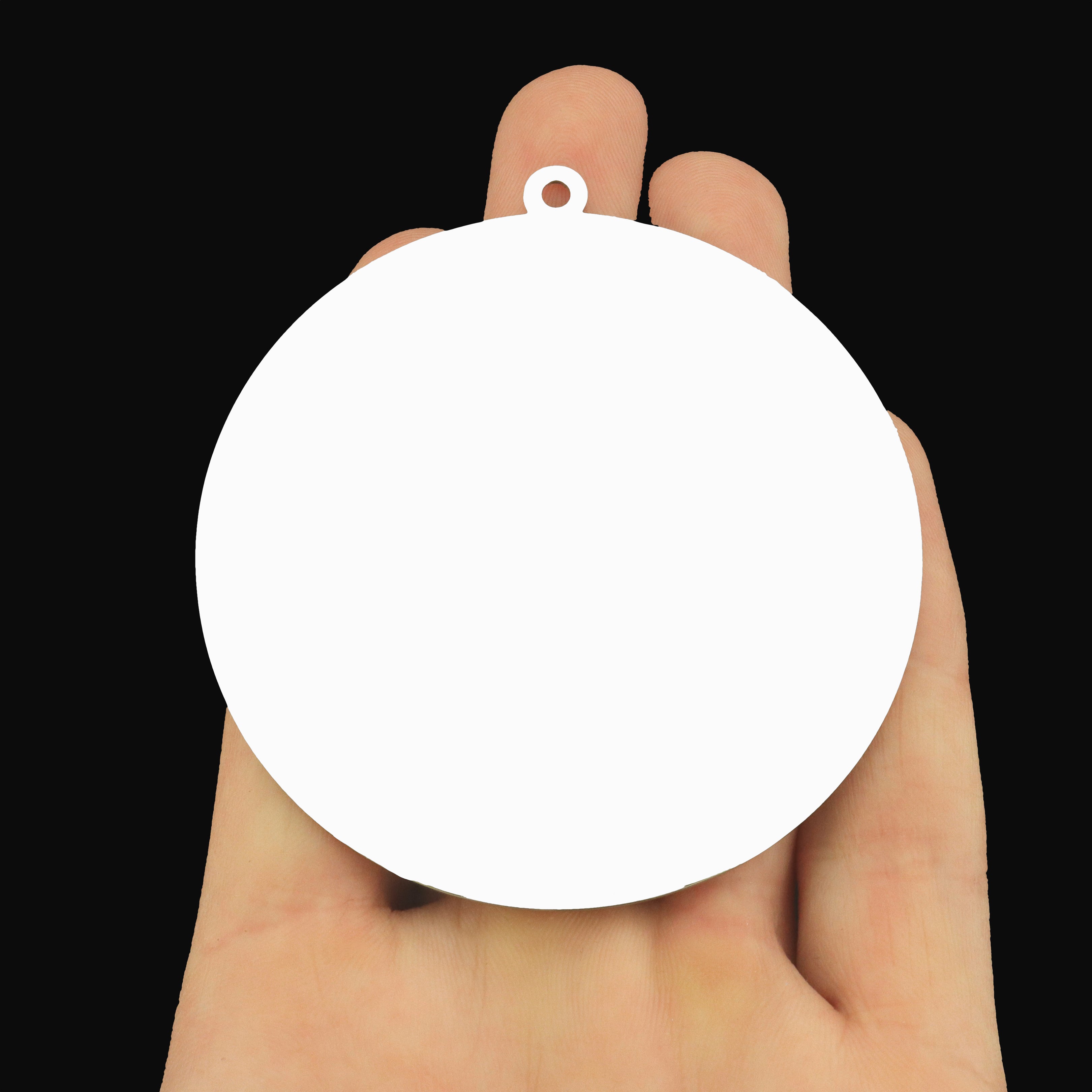 Custom Stainless Steel Round Ornament Charm - Personalized