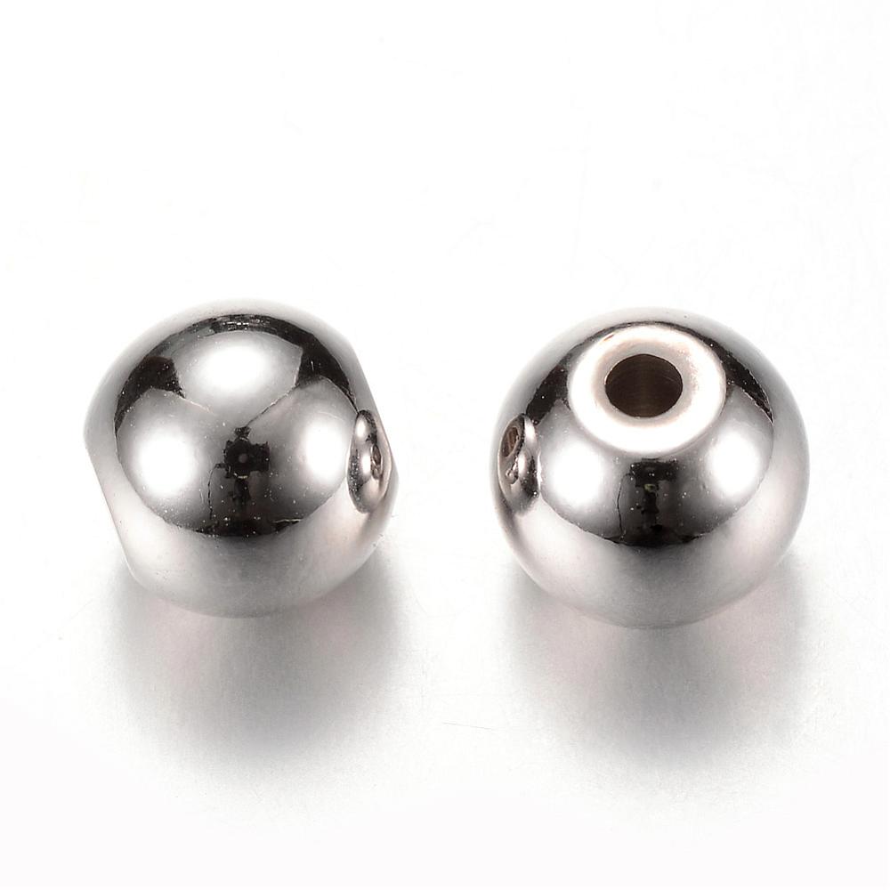 25 Round Brass Seamless Spacer Beads - 5mm - Choose Your Tone!
