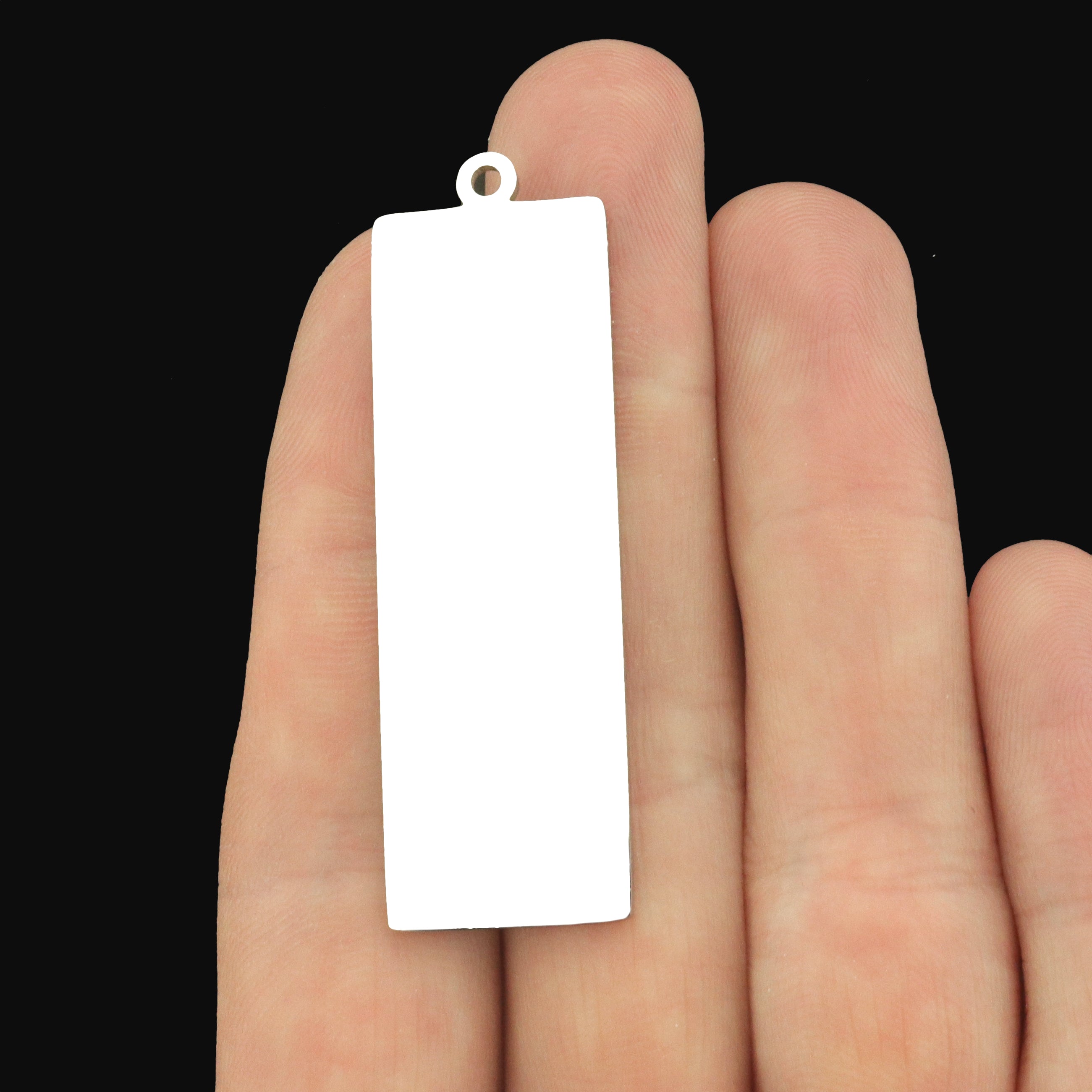 Strong Beautiful Worthy Stainless Steel Key Chain Tag Charm - BFS032S-8264