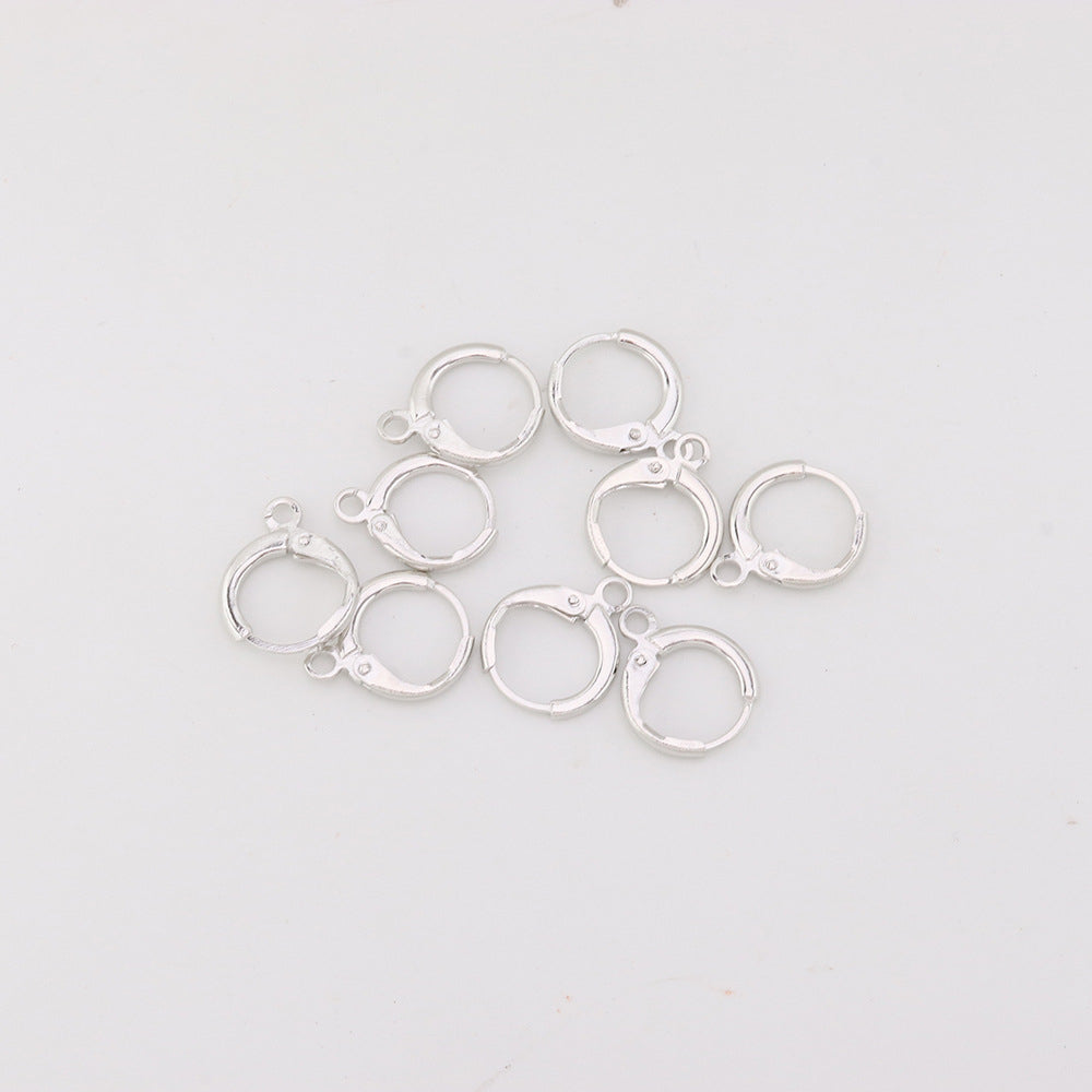 Boucles d'oreilles créoles en acier inoxydable - Fermoir arrière 40 mm - 2 pièces 1 paire - Z105