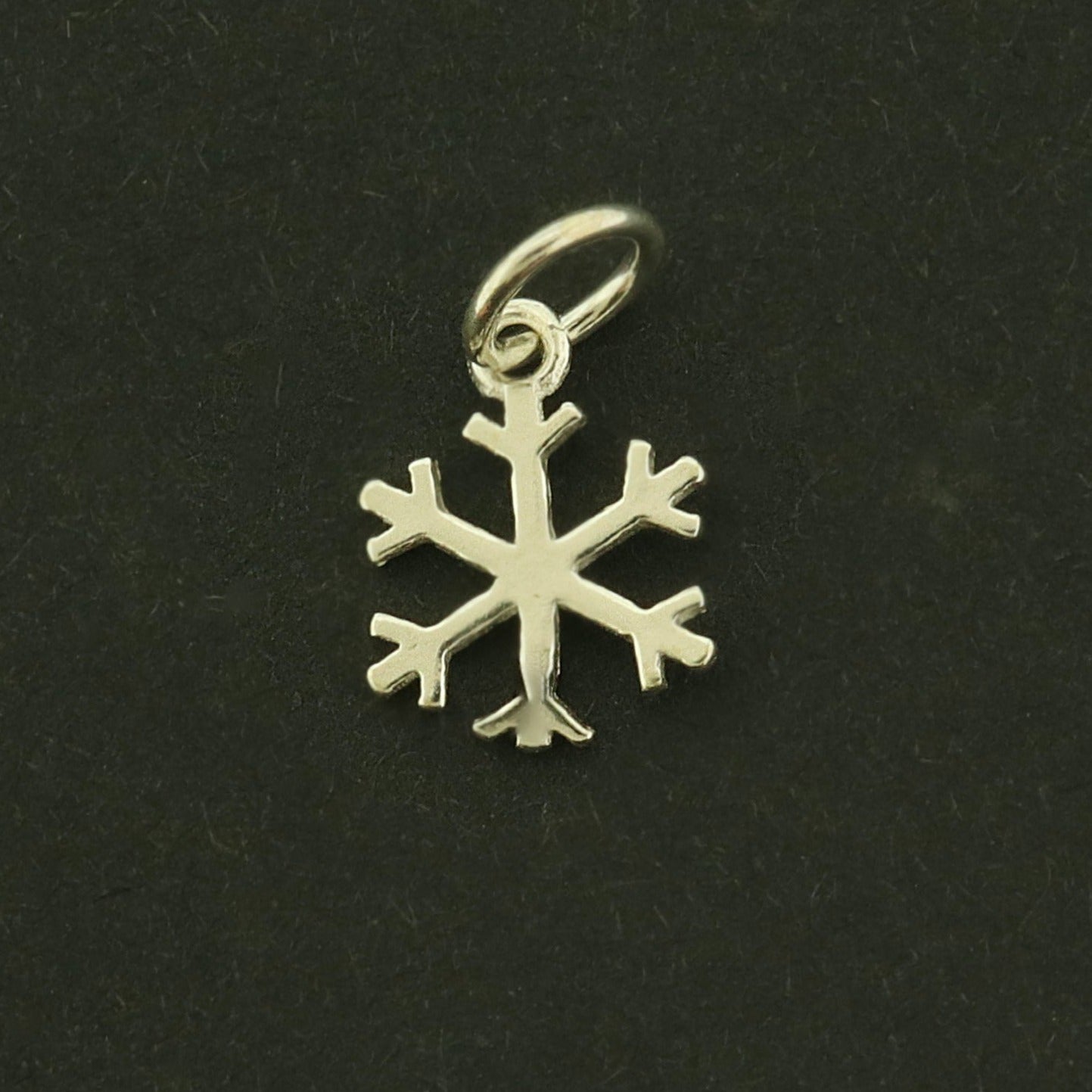 Snowflake Sterling Silver Charm - 2 Sided - ST087
