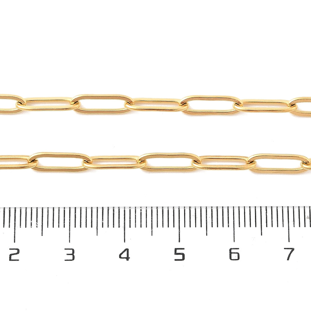 Stainless Paperclip Chain Necklace - Silver or 18k Gold Plated - Choose Your Length!